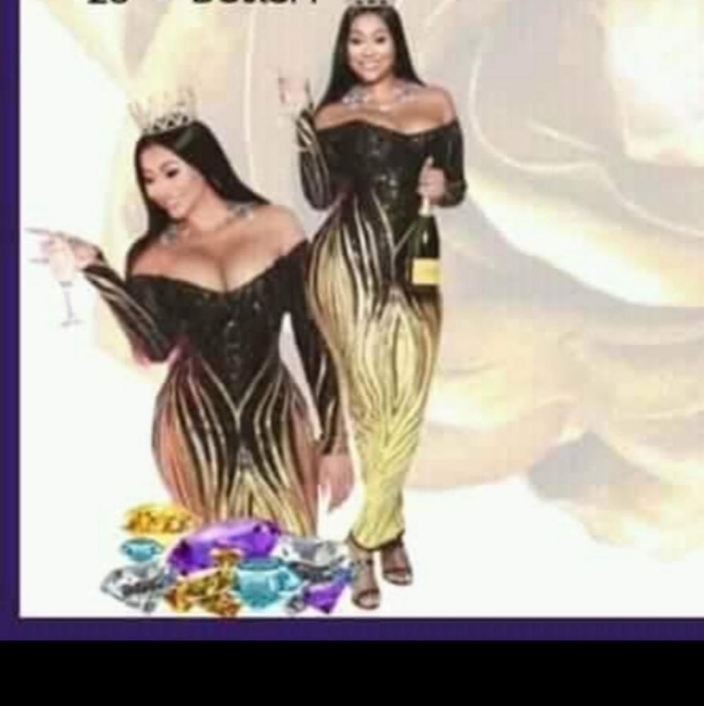 Black and gold dress